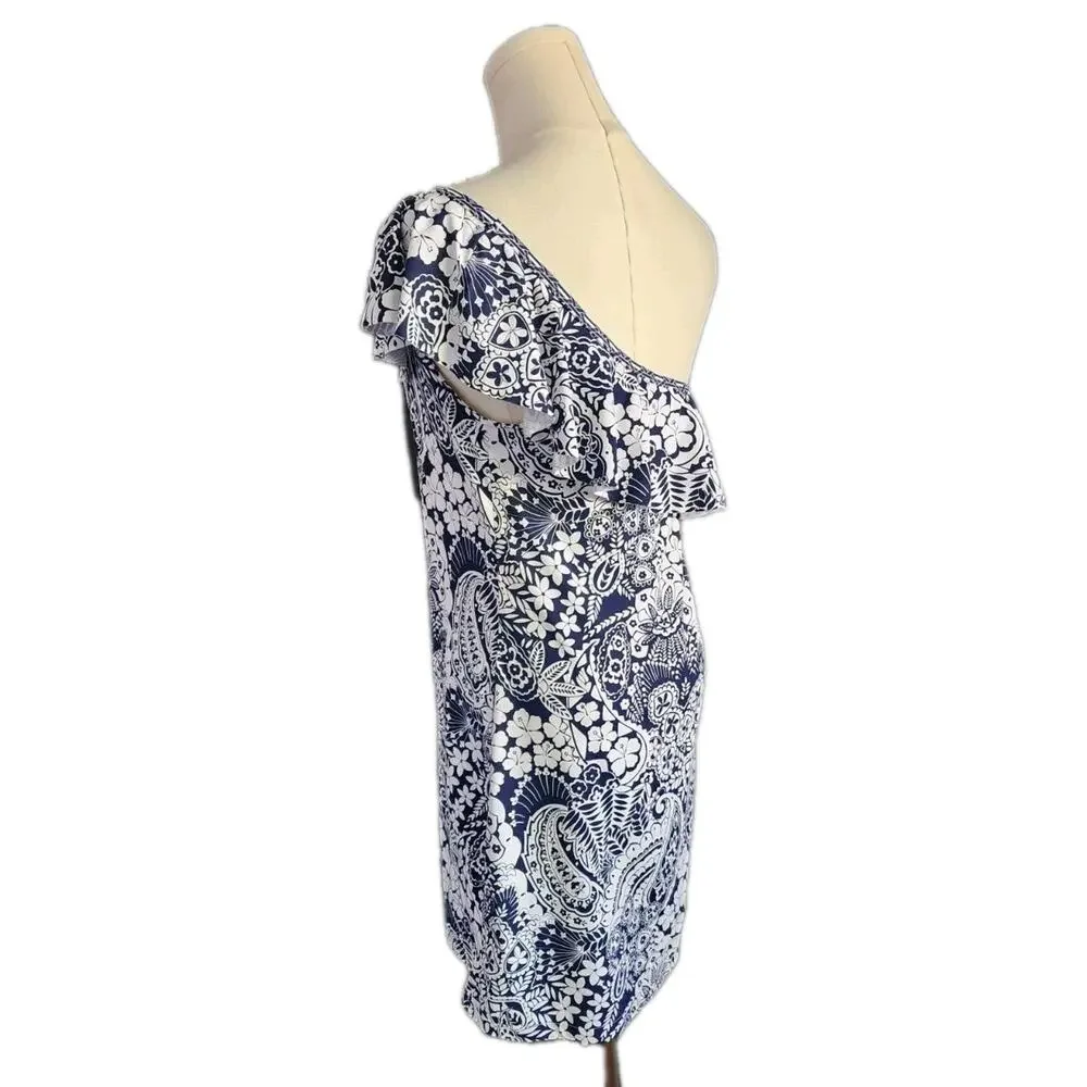 Tommy Bahama Off The Shoulder Swim Dress Coverup Quick Dry Nylon Women Sz Small - Picture 3 of 7